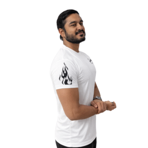 Men White Round Neck T-Shirt for Gym Minimalist designs remain popular among fitness enthusiasts, and the Men White Round Neck T-Shirt for Gym offers a clean, versatile look. Its lightweight construction makes it suitable for both workouts and everyday activities. Key advantages: Simple athletic design Easy pairing with gym shorts Comfortable regular fit This t-shirt fits perfectly into searches like white gym t-shirt for men and basic workout wear India.