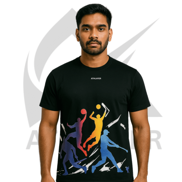 Athlayer Sports Impact Tee T-shirt – Multi-Sport Graphic Edition