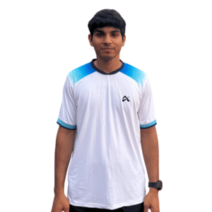 Athlayer Men’s White Lycra Performance Running T-Shirt