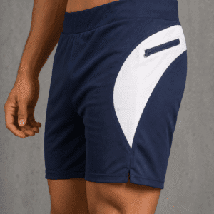 Athlayer Blue Running & Gym Compression Shorts for Men - Side Zoomed Pose