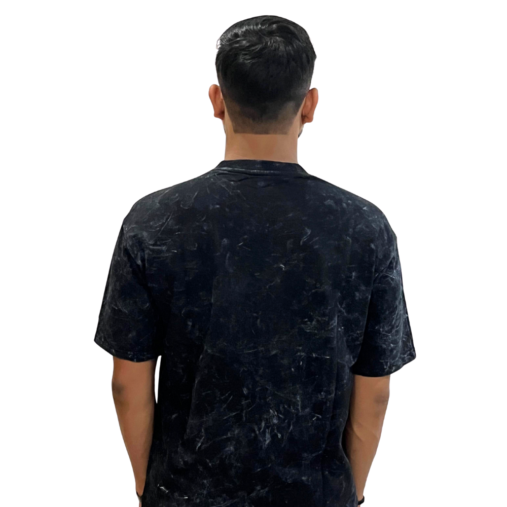 Athlayer Oversized Black Acid Wash T-Shirt for Men - Image 4