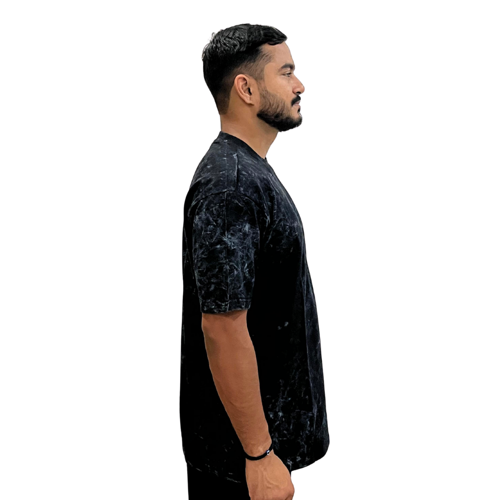 Athlayer Oversized Black Acid Wash T-Shirt for Men - Image 5