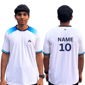 Customized Men's White Sports T-Shirt with Personalized Name Print