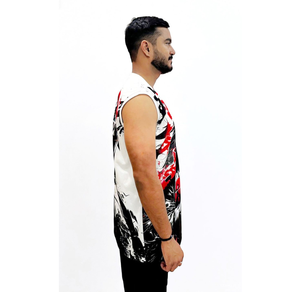 Men’s Anime Sports Sleeveless T-Shirt – Madara Uchiha Gym & Training Wear - Image 4