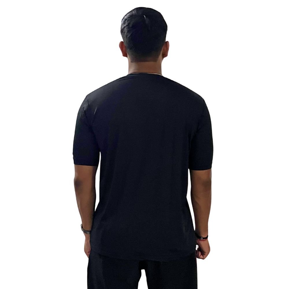 Athlayer 4-Way Lycra Black Sports T-Shirt for Men - Image 5