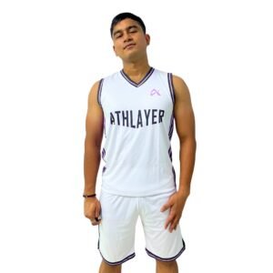 Men’s White Basketball Jersey & Shorts Set | Athlayer Kit