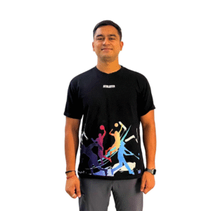 Athlayer Men’s Black Multi-Sport Cotton Terry T-Shirt