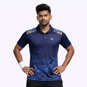 Men’s Navy Blue Graphic Polo T Shirt