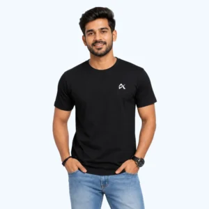 black tshirt front shot image