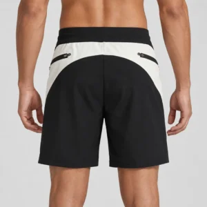 Black compression shorts for men - Back Pose