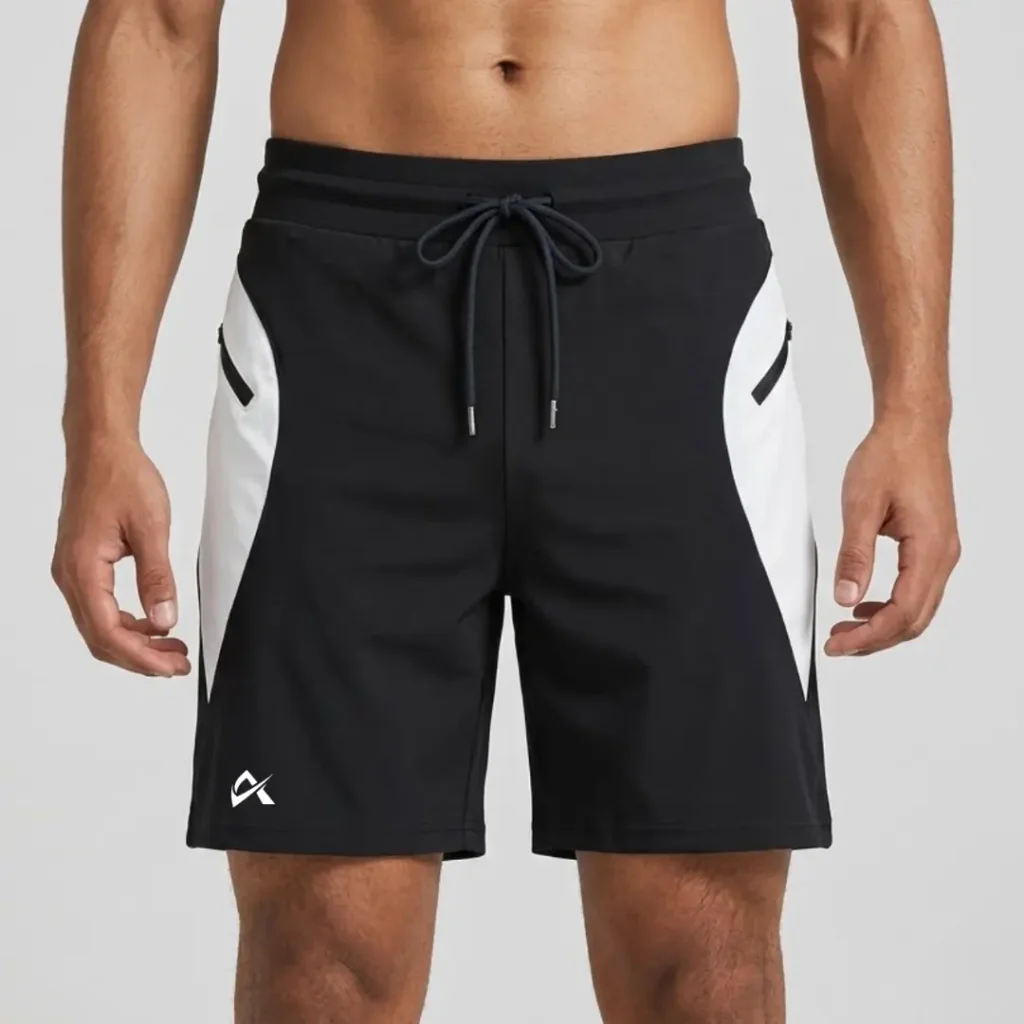 Black compression shorts for men - Front Pose