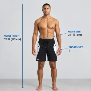 Black compression shorts for men - Model Pose